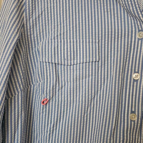 SOLD!!! VINEYARD VINES PERFORMANCE Seersucker Harbor Shirt Dress - Size 16 - Picture 6 of 10